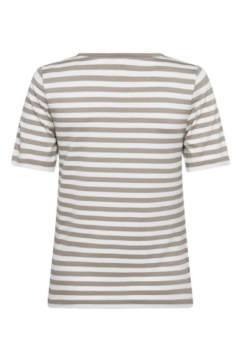 Freequent taupe dames t-shirt | Achteraanzicht