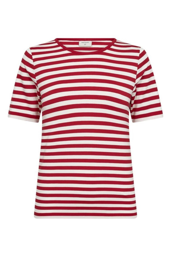 Freequent rode dames t-shirt | Vooraanzicht