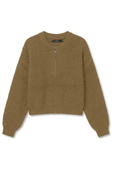 Vero Moda vmpriscila ls o-neck knit bomber ja Cognac