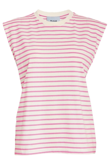 Minus Top TASINA T SHIRT MI7060 4021S FANDANGO PINK STRIPE