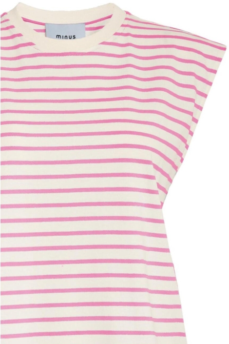 Minus ecru dames t-shirt | Close up