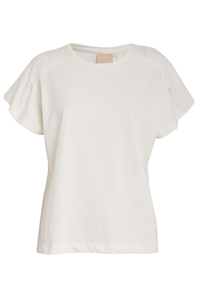 Peppercorn ecru dames t-shirt | Vooraanzicht