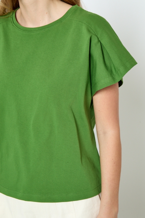 Peppercorn groene dames t-shirt | Close up