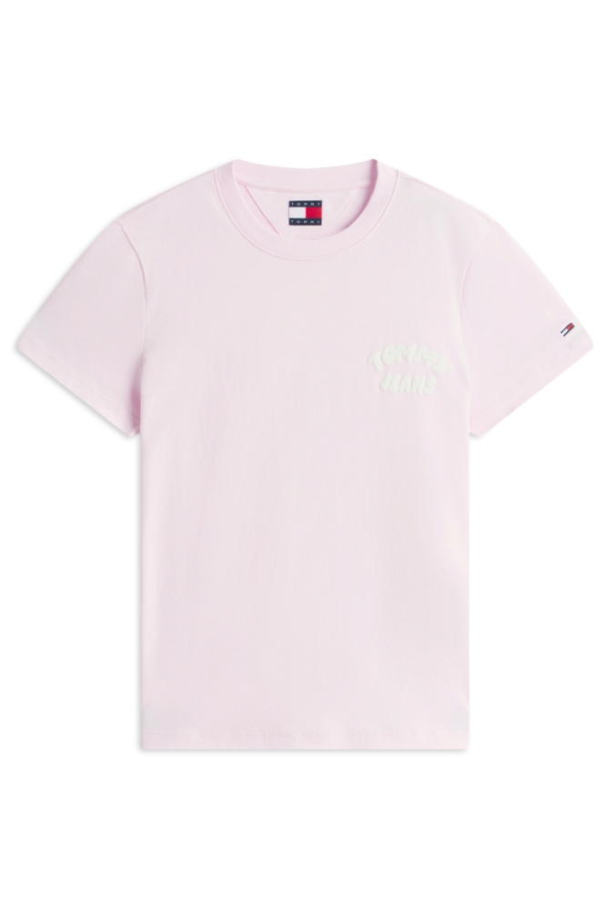 Tommy Jeans roze dames t-shirt | Vooraanzicht