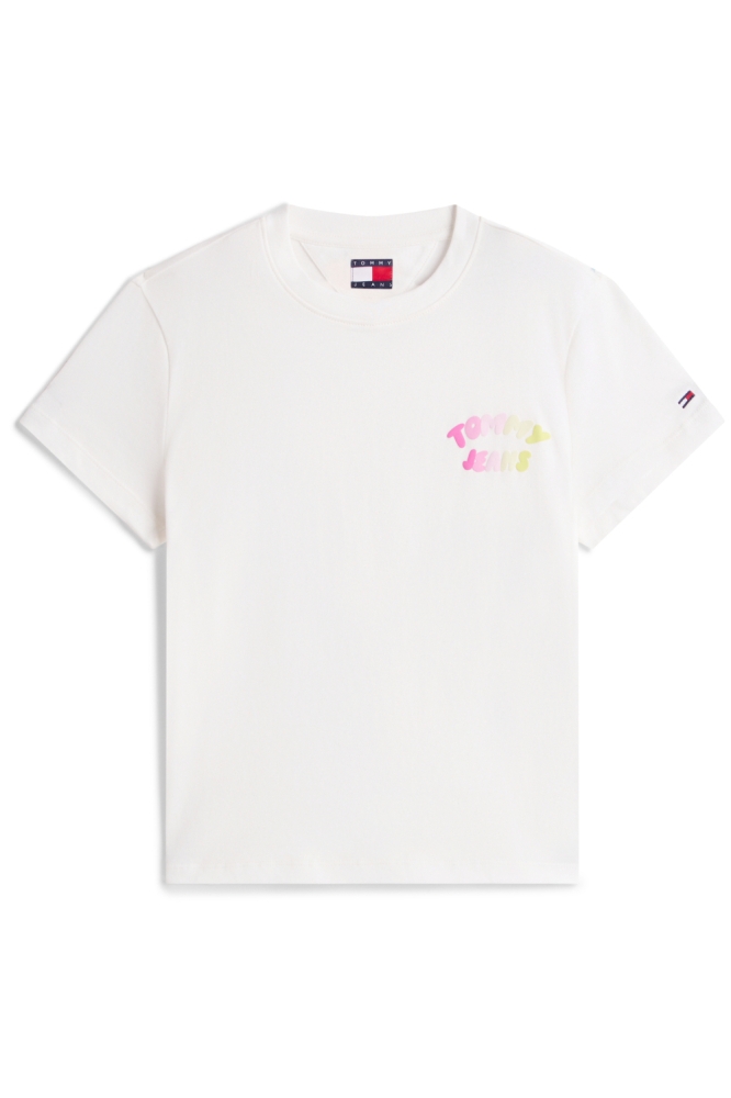 Tommy Jeans witte dames t-shirt | Vooraanzicht
