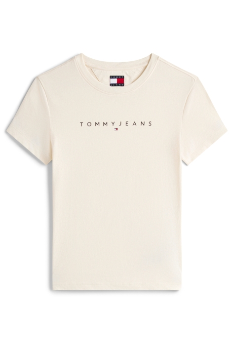 Tommy Jeans gele dames t-shirt | Vooraanzicht