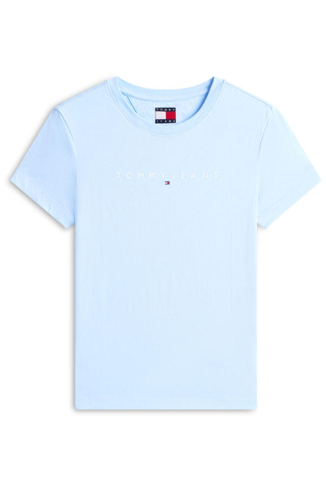 Tommy Jeans blauwe dames t-shirt | Vooraanzicht