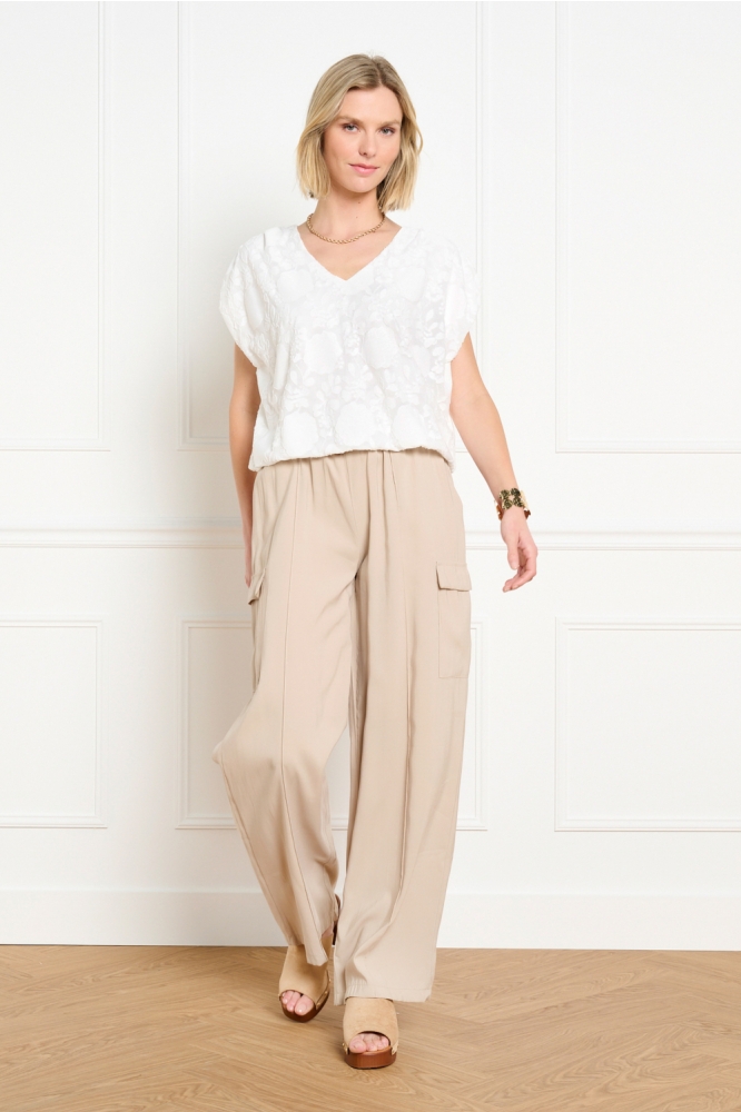 LolaLiza witte dames t-shirt | Model
