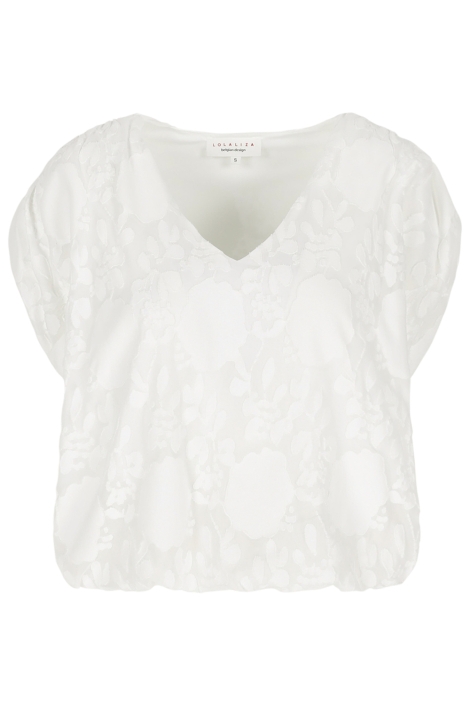 LolaLiza witte dames t-shirt | Vooraanzicht
