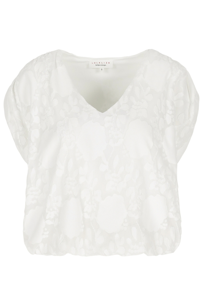 LolaLiza witte dames t-shirt | Vooraanzicht