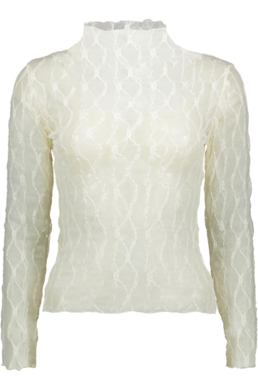 LolaLiza Top T MESHLONG1F 02400394 1013 VANILLA WHITE