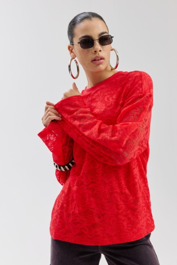 Harper & Yve T-shirt ELANA LS SS6P608 323 POPPY RED