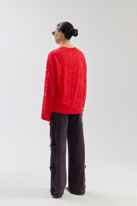 Harper & Yve rode dames t-shirt | Model