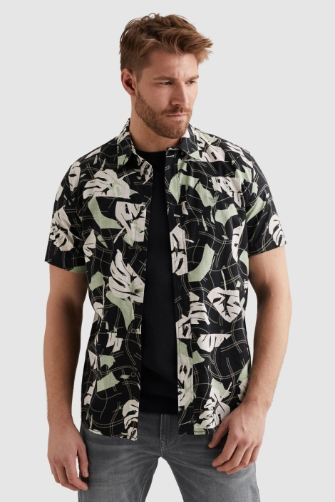 PME legend blauwe heren overhemd | Model vooraanzicht