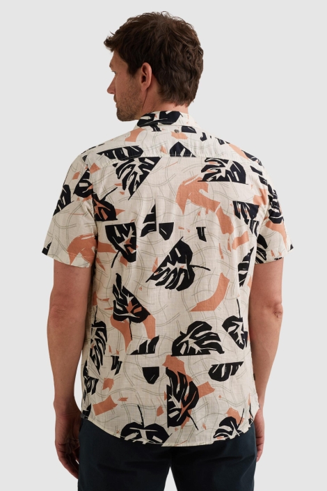 PME legend witte heren overhemd | Model achteraanzicht