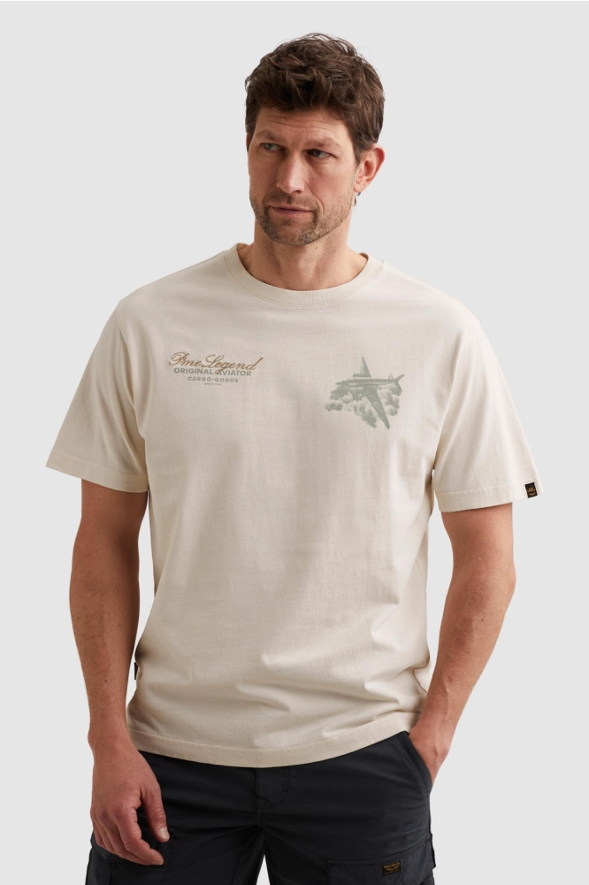 PME legend witte heren t-shirt | Model vooraanzicht