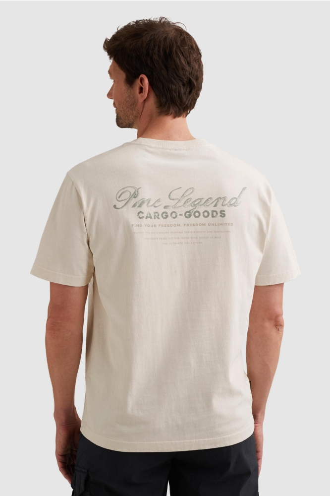 PME legend witte heren t-shirt | Model achteraanzicht