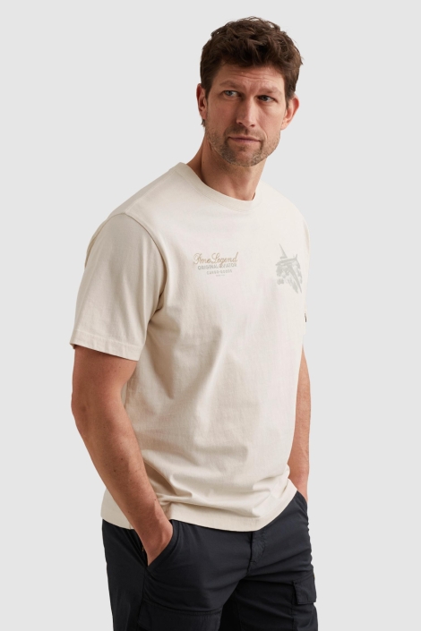 PME legend witte heren t-shirt | Model zijaanzicht