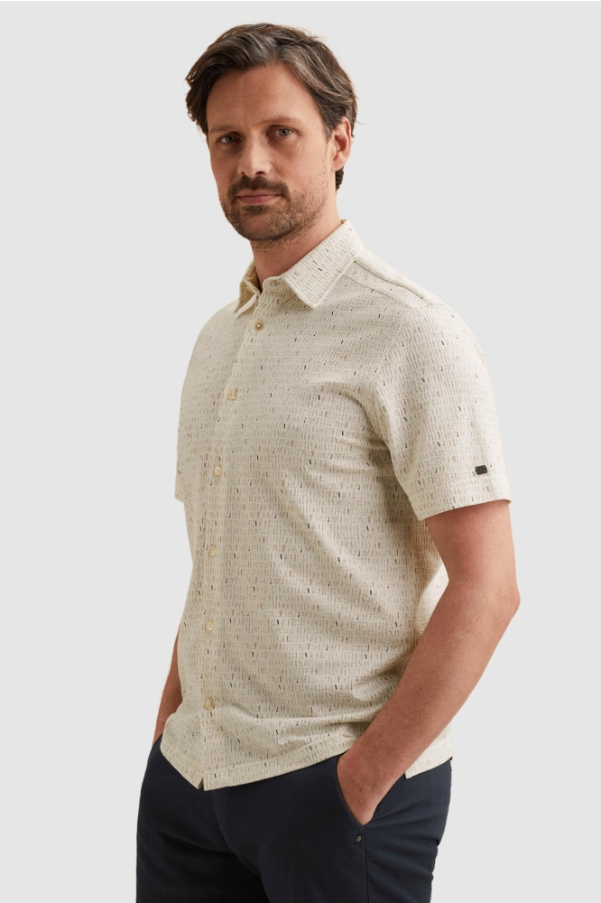 Vanguard witte heren overhemd | Model zijaanzicht