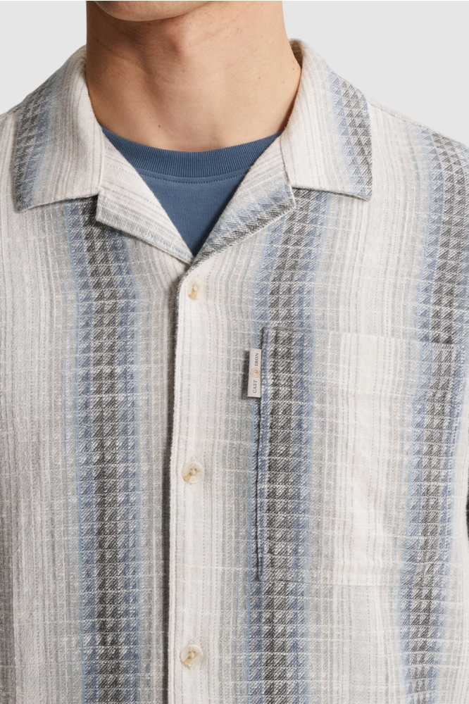 Cast Iron grijze heren overhemd | Close up