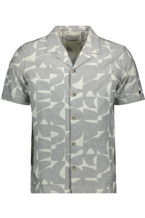 Cast Iron grijze heren overhemd | Vooraanzicht