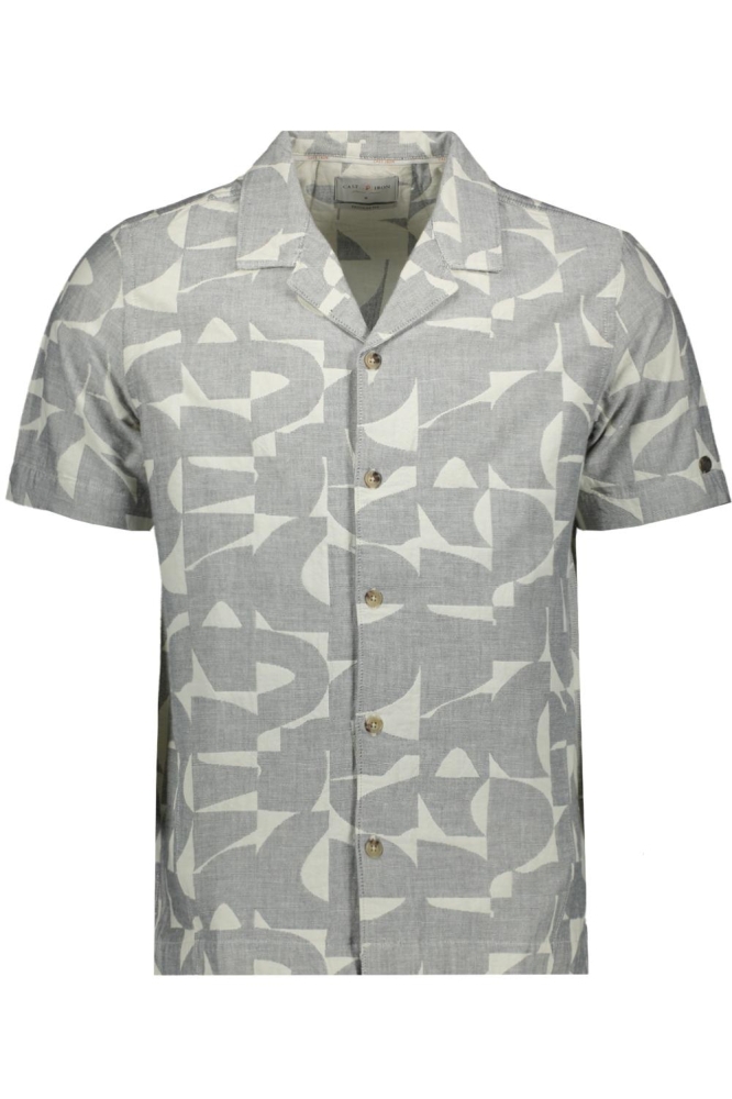 Cast Iron grijze heren overhemd | Vooraanzicht