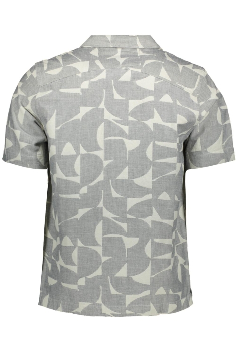 Cast Iron grijze heren overhemd | Achteraanzicht