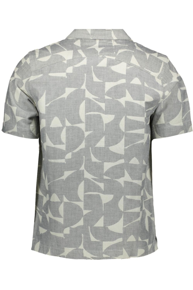 Cast Iron grijze heren overhemd | Achteraanzicht