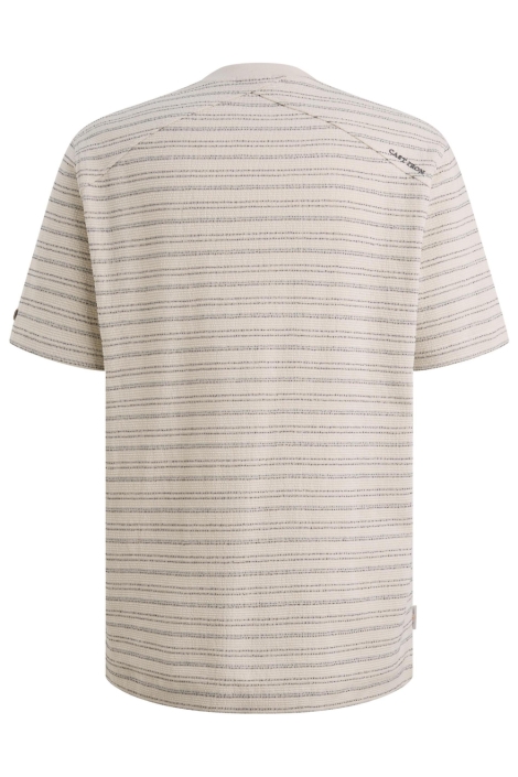 Cast Iron beige heren t-shirt | Achteraanzicht