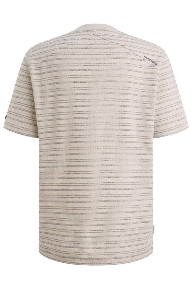 Cast Iron beige heren t-shirt | Achteraanzicht