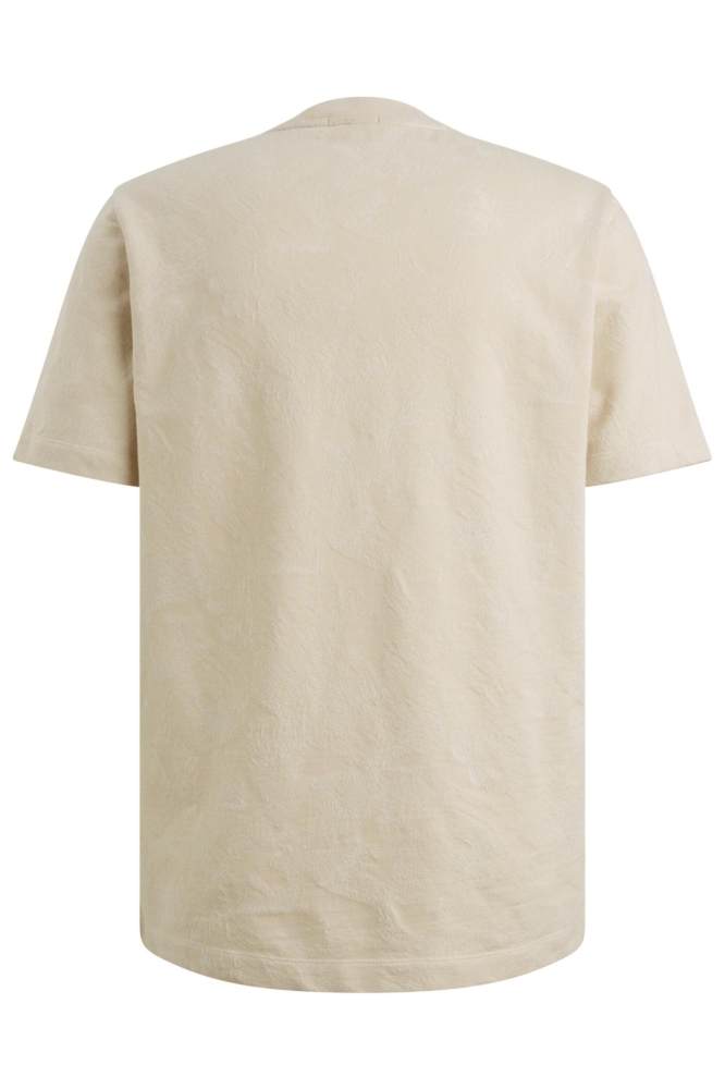 Cast Iron beige heren t-shirt | Achteraanzicht