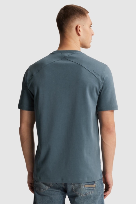 Cast Iron grijze heren t-shirt | Model achteraanzicht