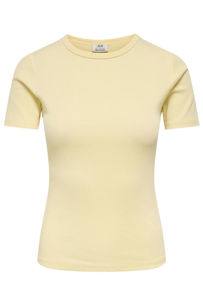 Jacqueline de Yong gele dames t-shirt | Vooraanzicht