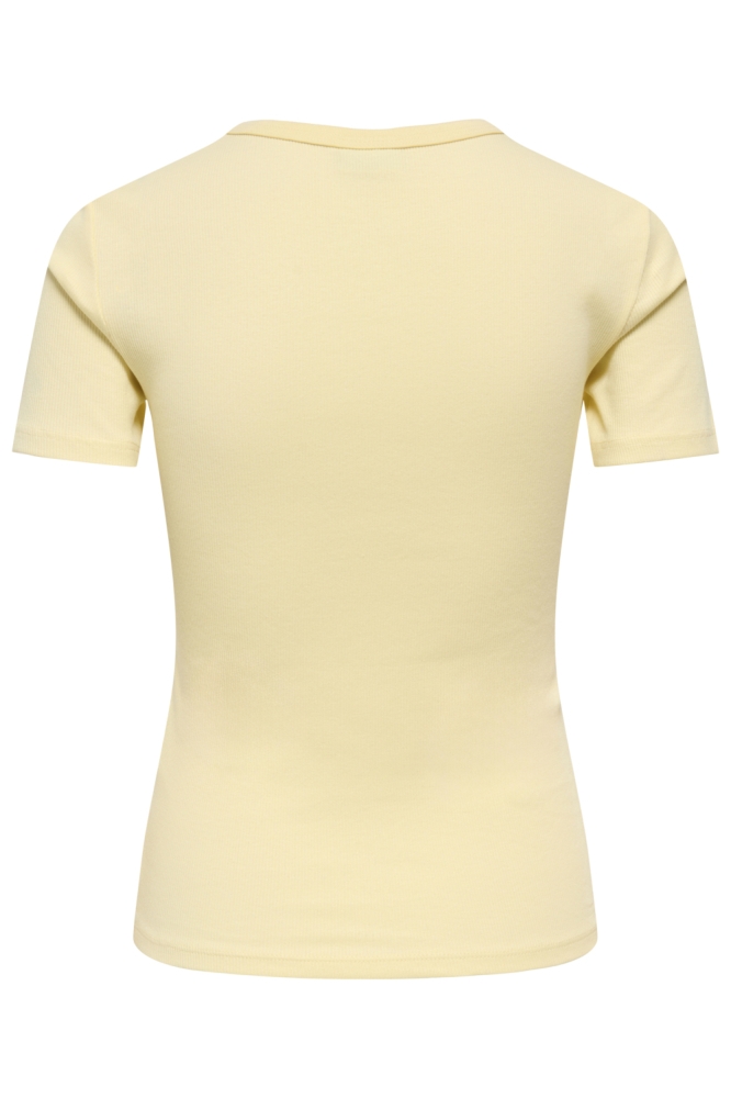 Jacqueline de Yong gele dames t-shirt | Achteraanzicht