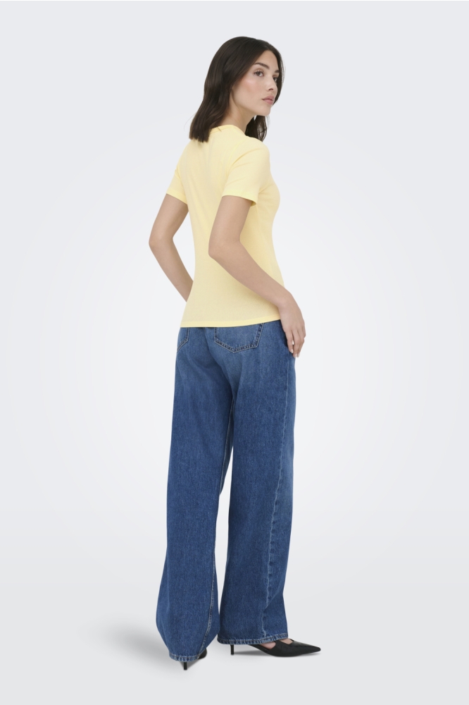 Jacqueline de Yong gele dames t-shirt | Model