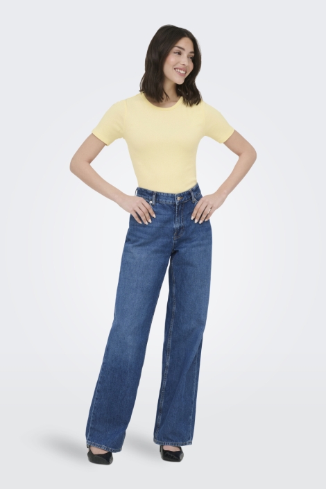 Jacqueline de Yong gele dames t-shirt | Model