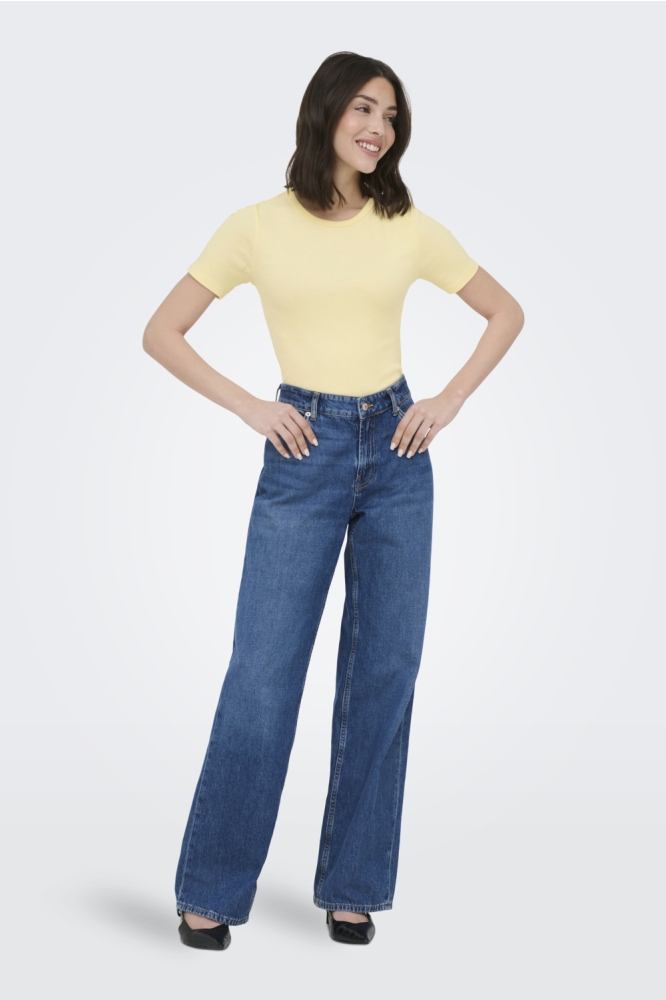 Jacqueline de Yong gele dames t-shirt | Model