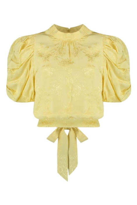 Harper & Yve gele dames blouse | Vooraanzicht