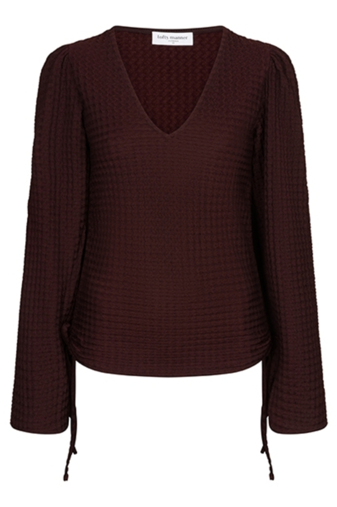 Lofty Manner bruine dames top | Vooraanzicht