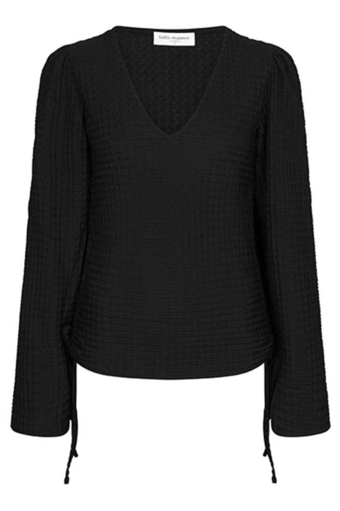 Lofty Manner zwarte dames top | Vooraanzicht