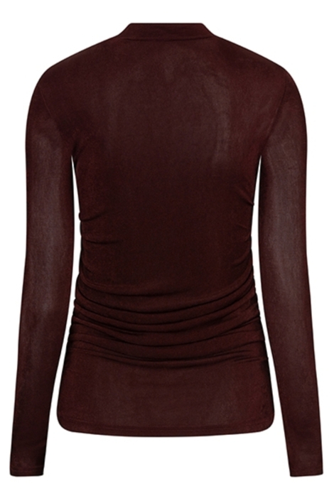 Lofty Manner bordeaux dames top | Achteraanzicht