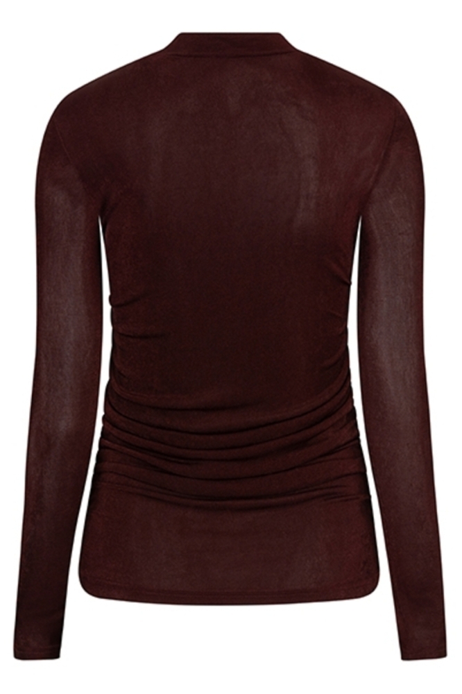 Lofty Manner bordeaux dames top | Achteraanzicht