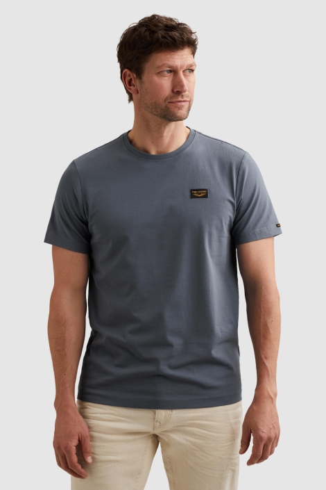 PME legend blauwe heren t-shirt | Model vooraanzicht