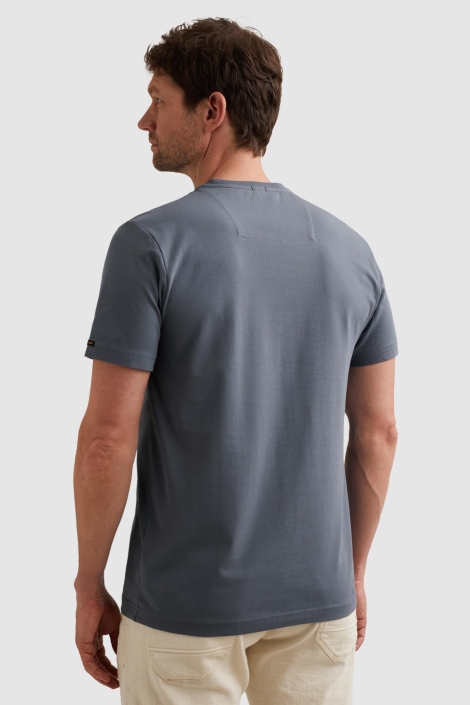 PME legend blauwe heren t-shirt | Model achteraanzicht