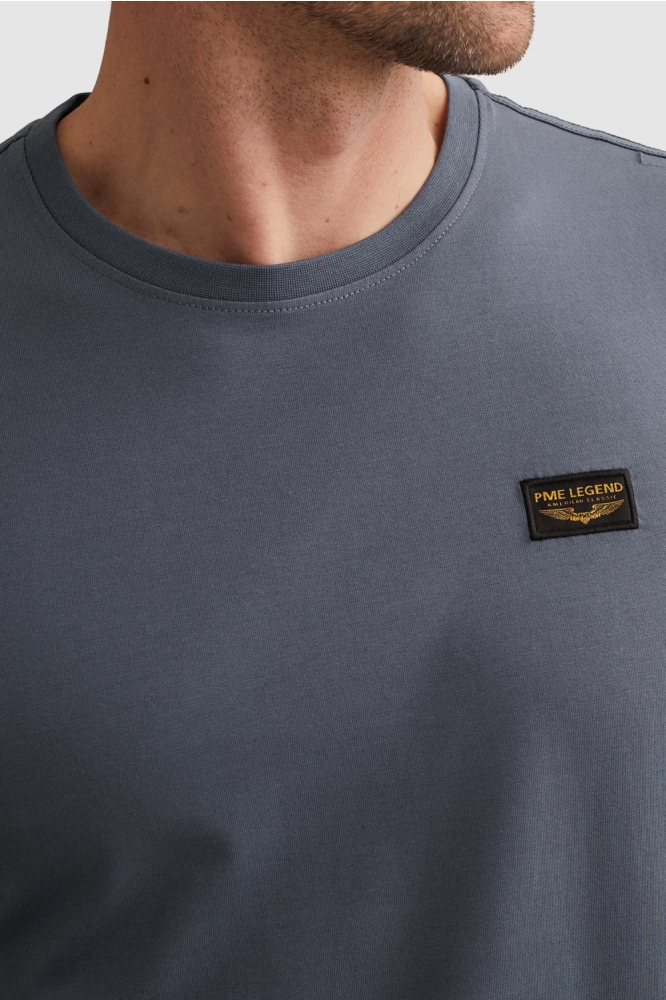 PME legend blauwe heren t-shirt | Close up