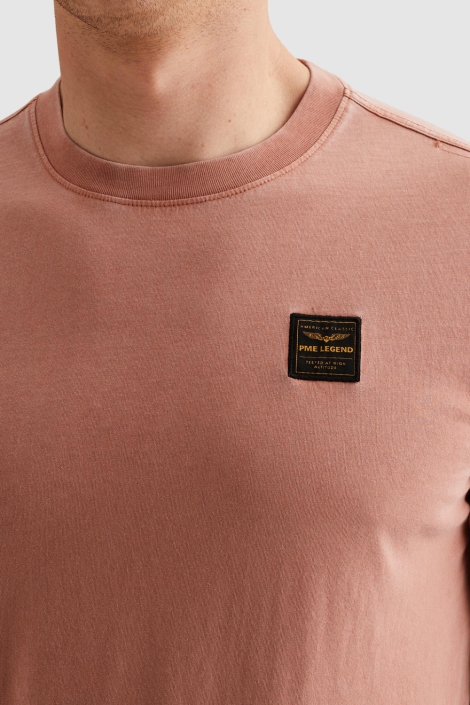 PME legend roze heren t-shirt | Close up