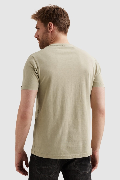 PME legend beige heren t-shirt | Model achteraanzicht