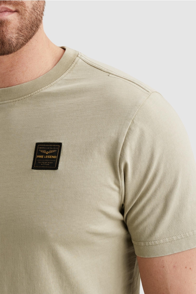 PME legend beige heren t-shirt | Close up