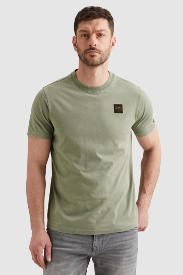 PME legend short sleeve r-neck washed garment Groen