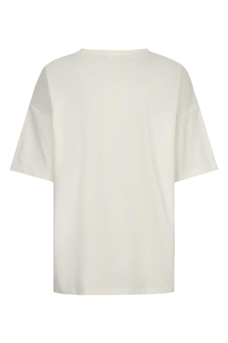EsQualo beige dames t-shirt | Achteraanzicht